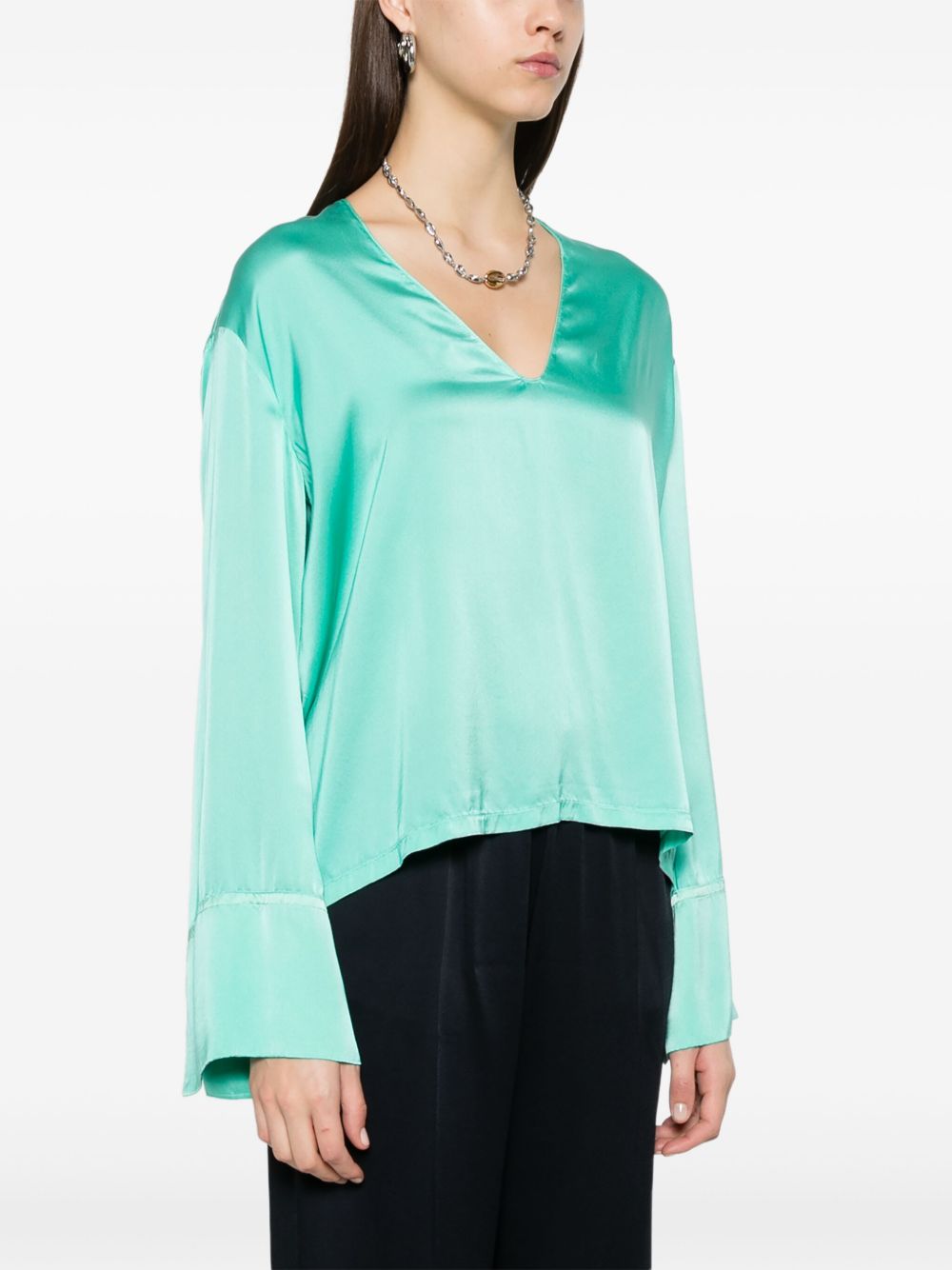 Forte Top Verde Acqua Silk