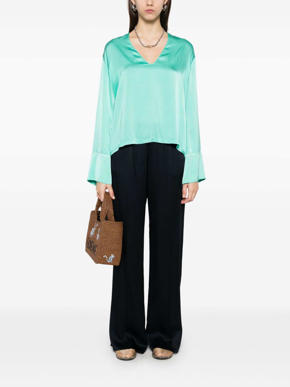 Forte Top Verde Acqua Silk