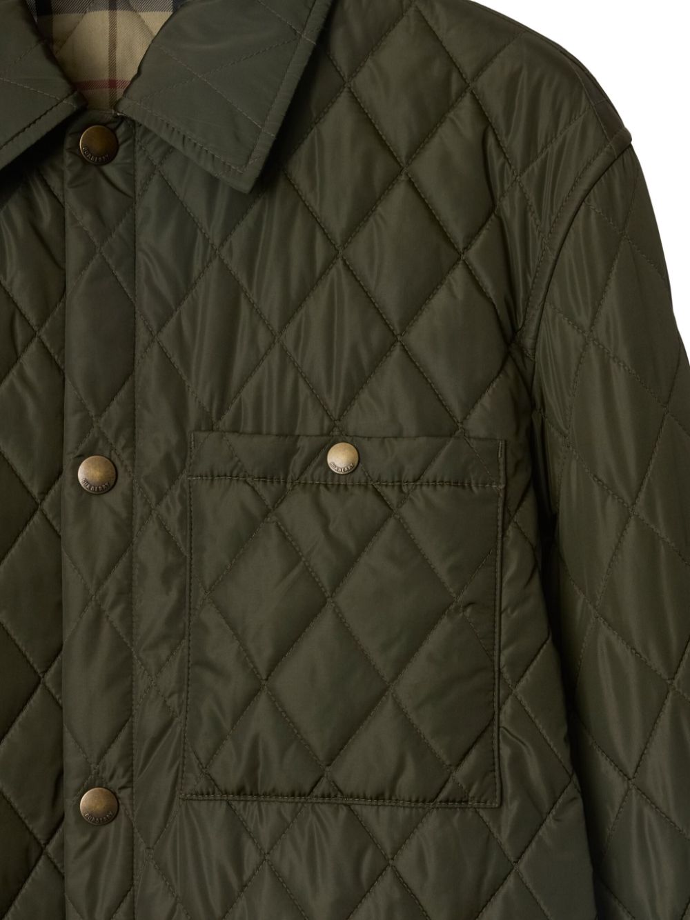 Burberry Jackets Green Lining: Polyester
