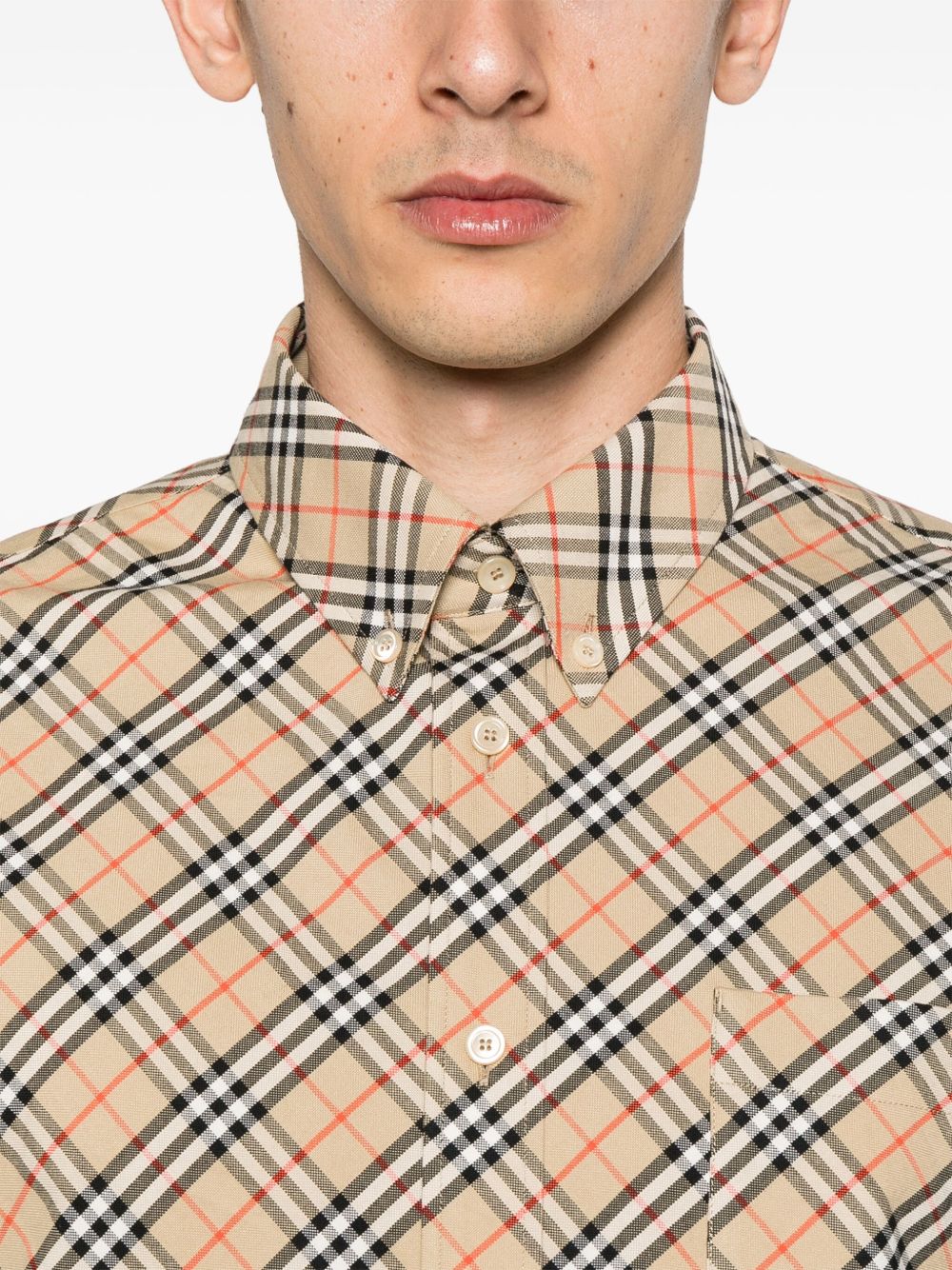 Burberry Shirts Beige Cotton