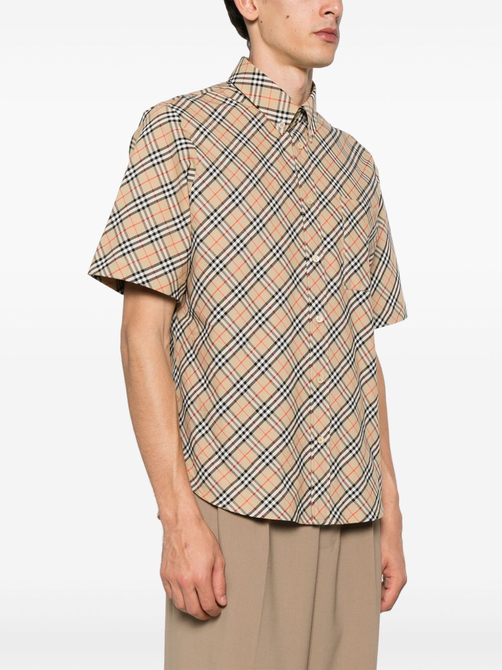 Burberry Shirts Beige Cotton