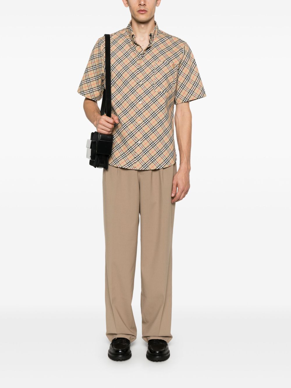 Burberry Shirts Beige Cotton