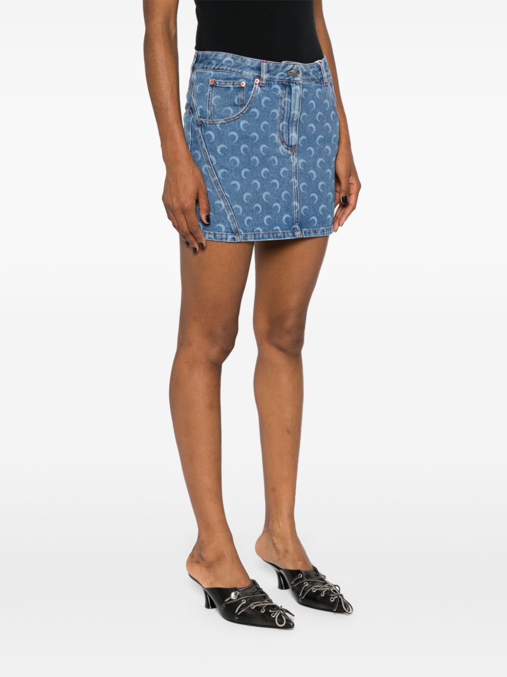 Marine Serre Skirts Clear Blue Outer: Cotton Lining