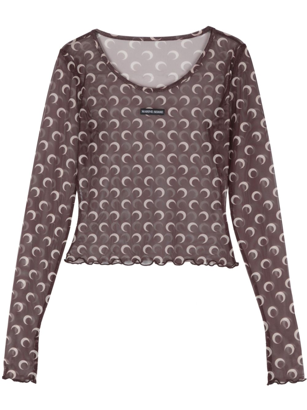 Marine Serre Top Brown Polyester