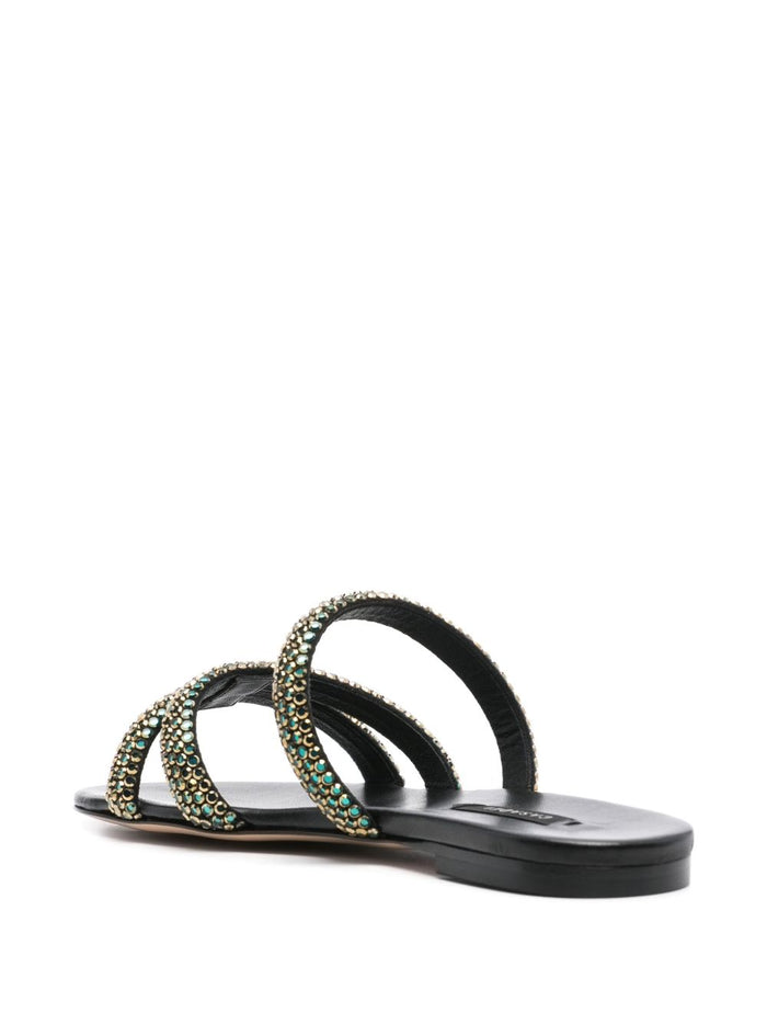 Casadei Sandals Black Polyurethane