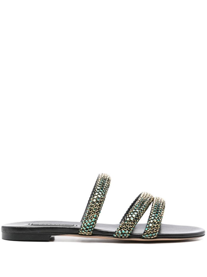 Casadei Sandals Black Polyurethane