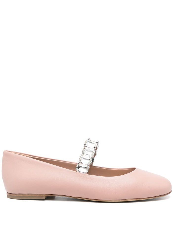 Casadei Flat Shoes Pink Calf Leather