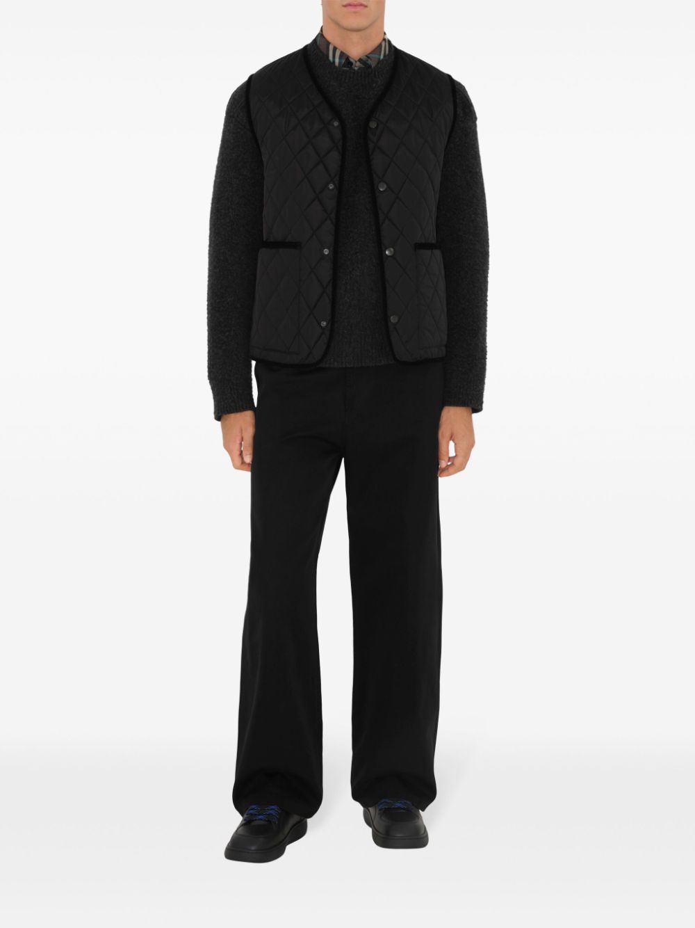 Burberry Sweaters Black Outer: Cotton