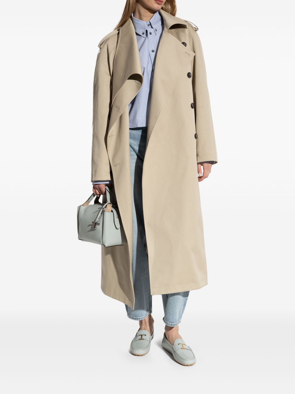 Tods Flat shoes Grey Calf Leather