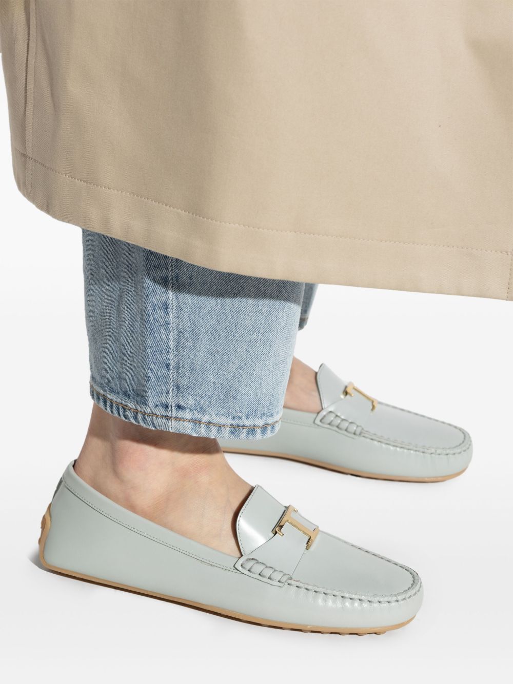 Tods Flat shoes Grey Calf Leather