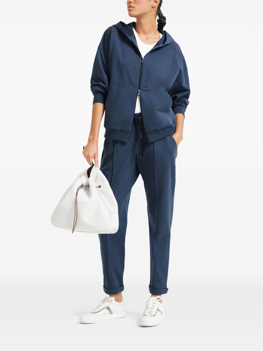 Brunello Cucinelli Sweaters Blu Cotton Elastane