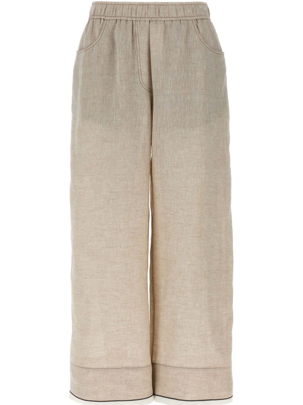 Brunello Cucinelli Trousers Beige Linen