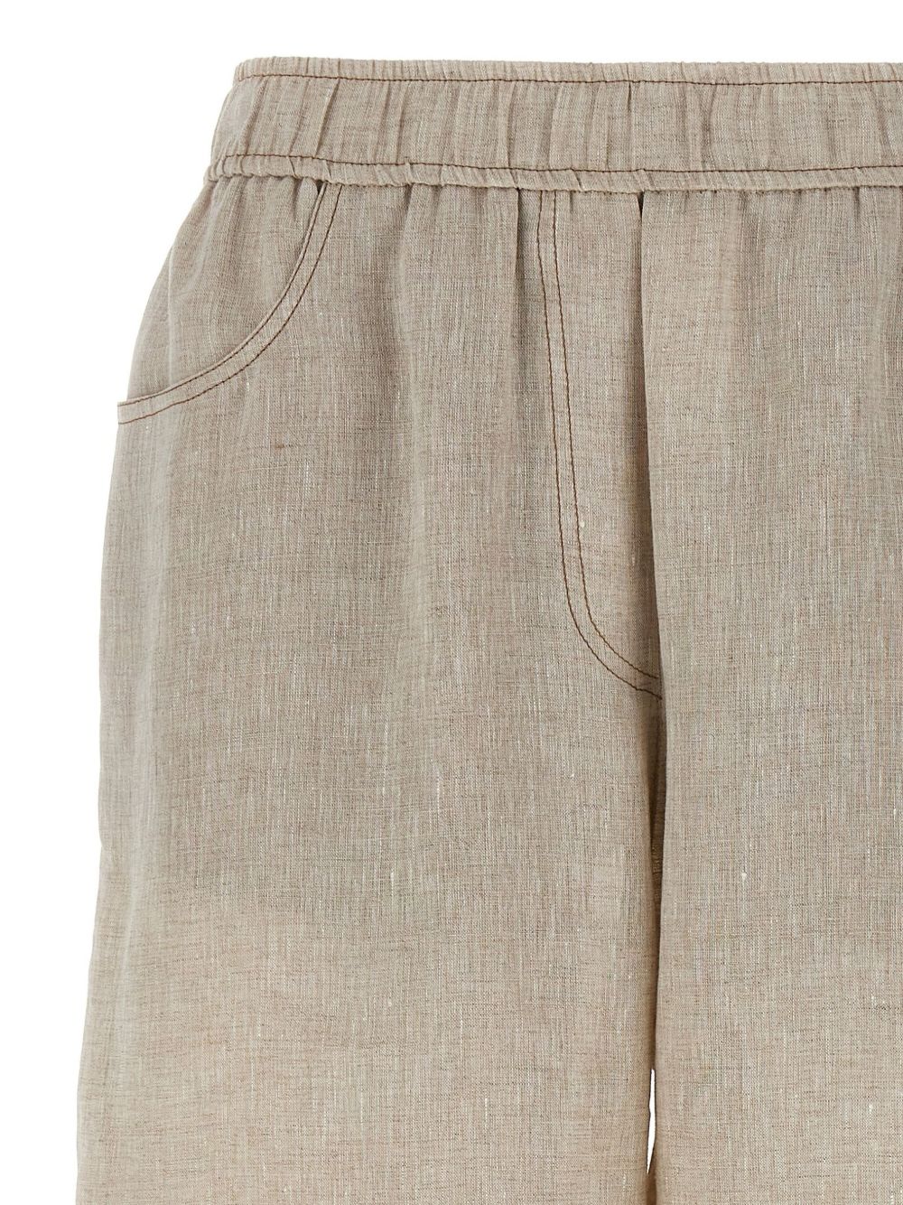 Brunello Cucinelli Trousers Beige Linen