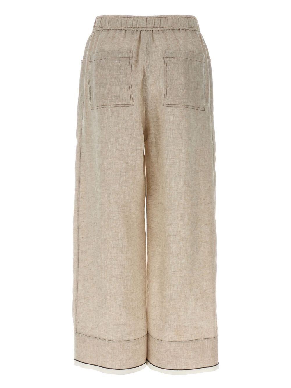 Brunello Cucinelli Trousers Beige Linen