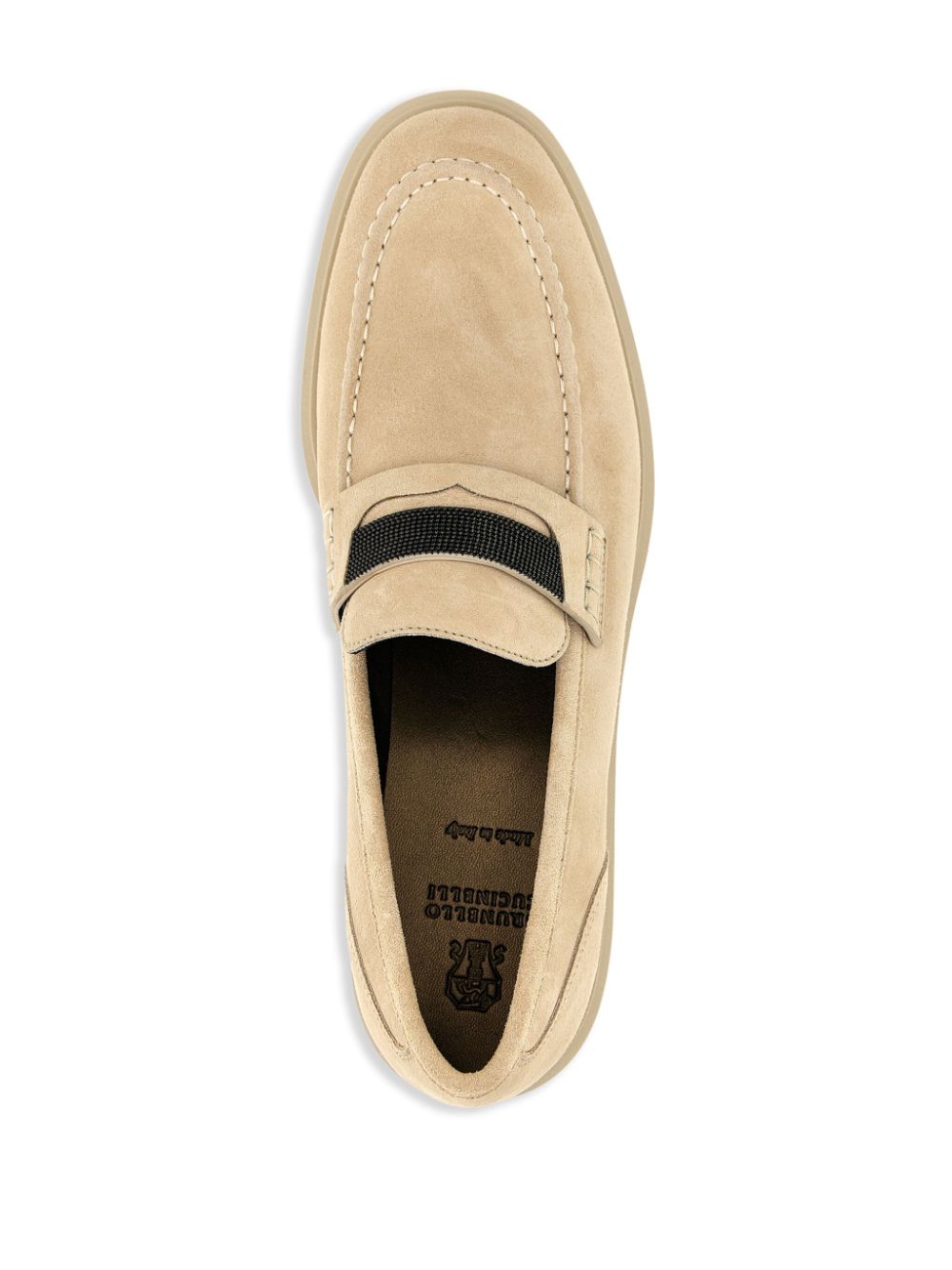 Brunello Cucinelli Flat Shoes Beige Calf Leather