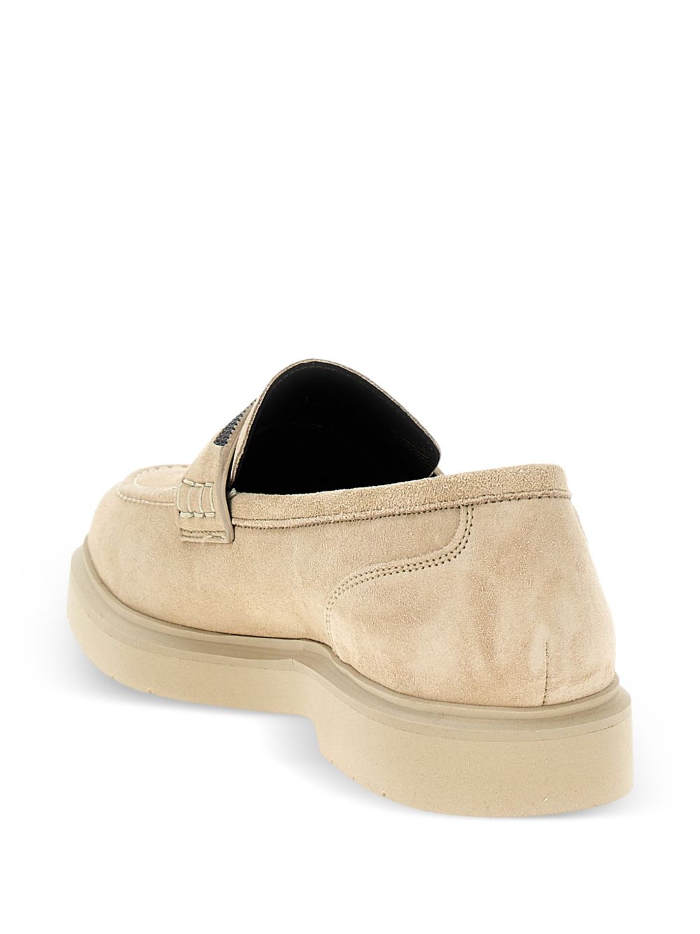 Brunello Cucinelli Flat Shoes Beige Calf Leather