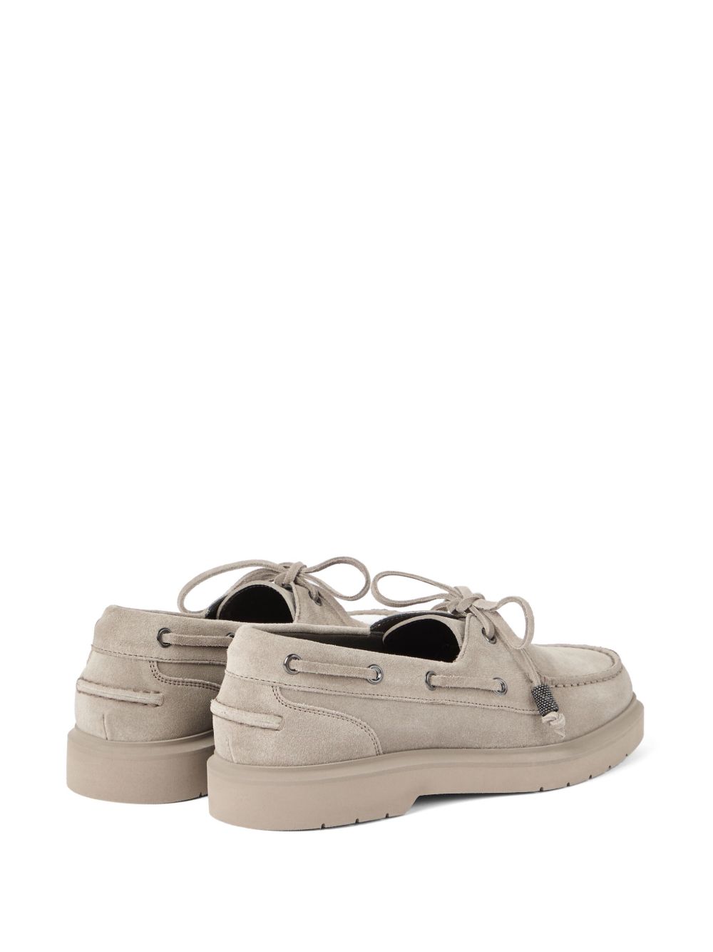 Brunello Cucinelli Flat Shoes Bianco Calf Leather