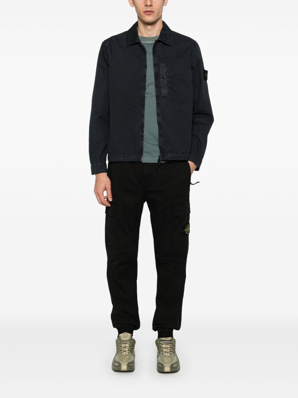 Stone Island Jackets Blue Cotton