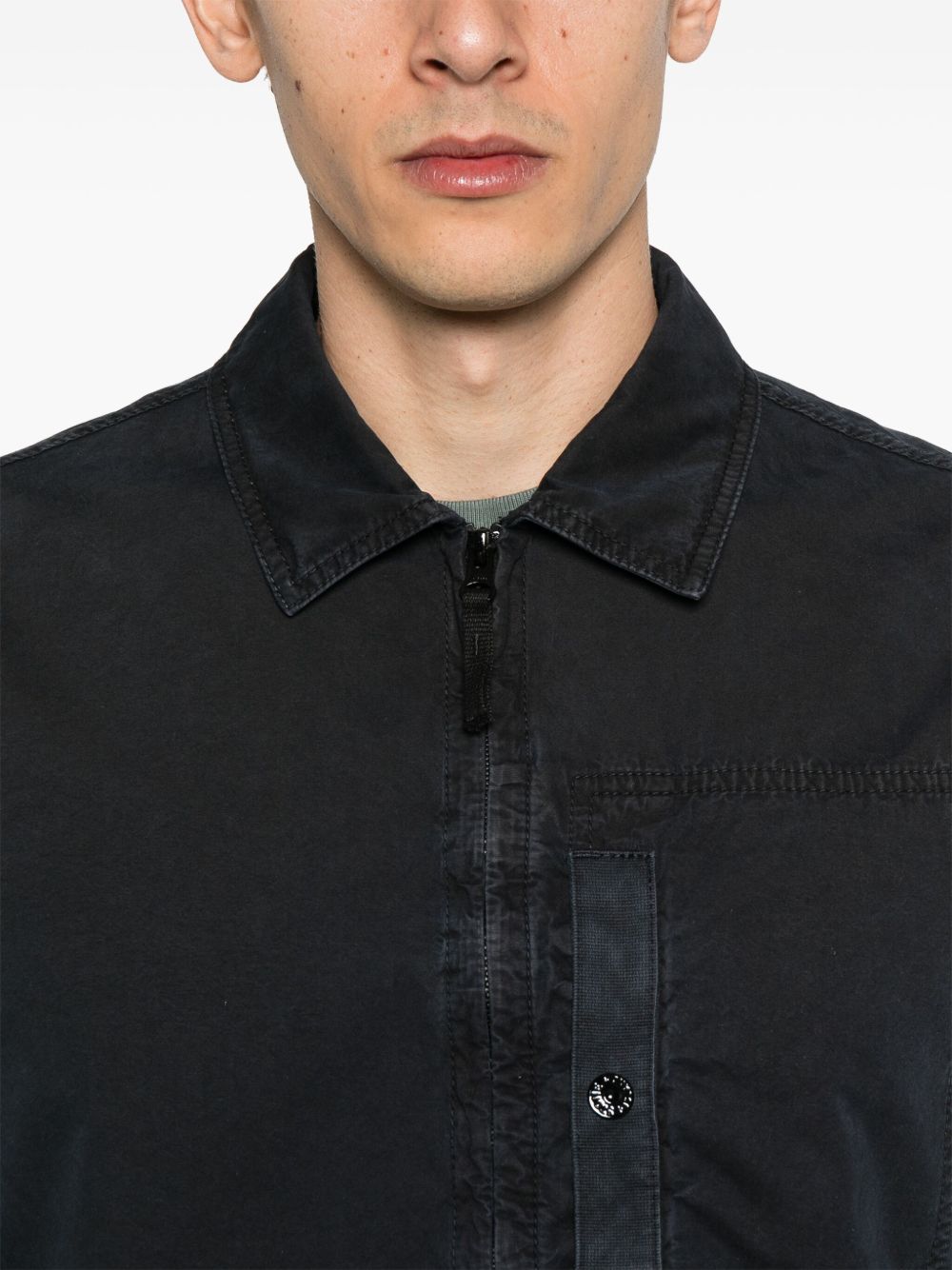 Stone Island Jackets Blue Cotton