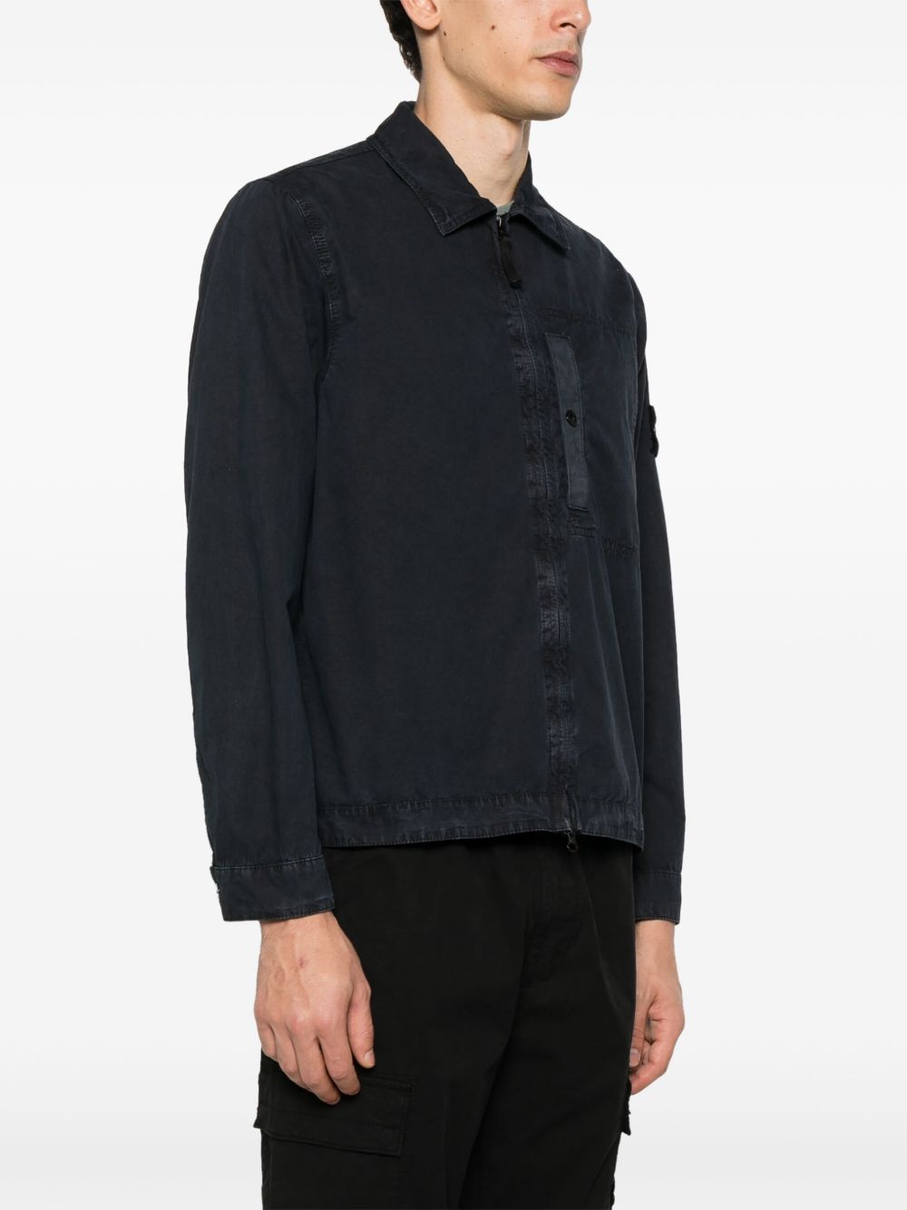 Stone Island Jackets Blue Cotton