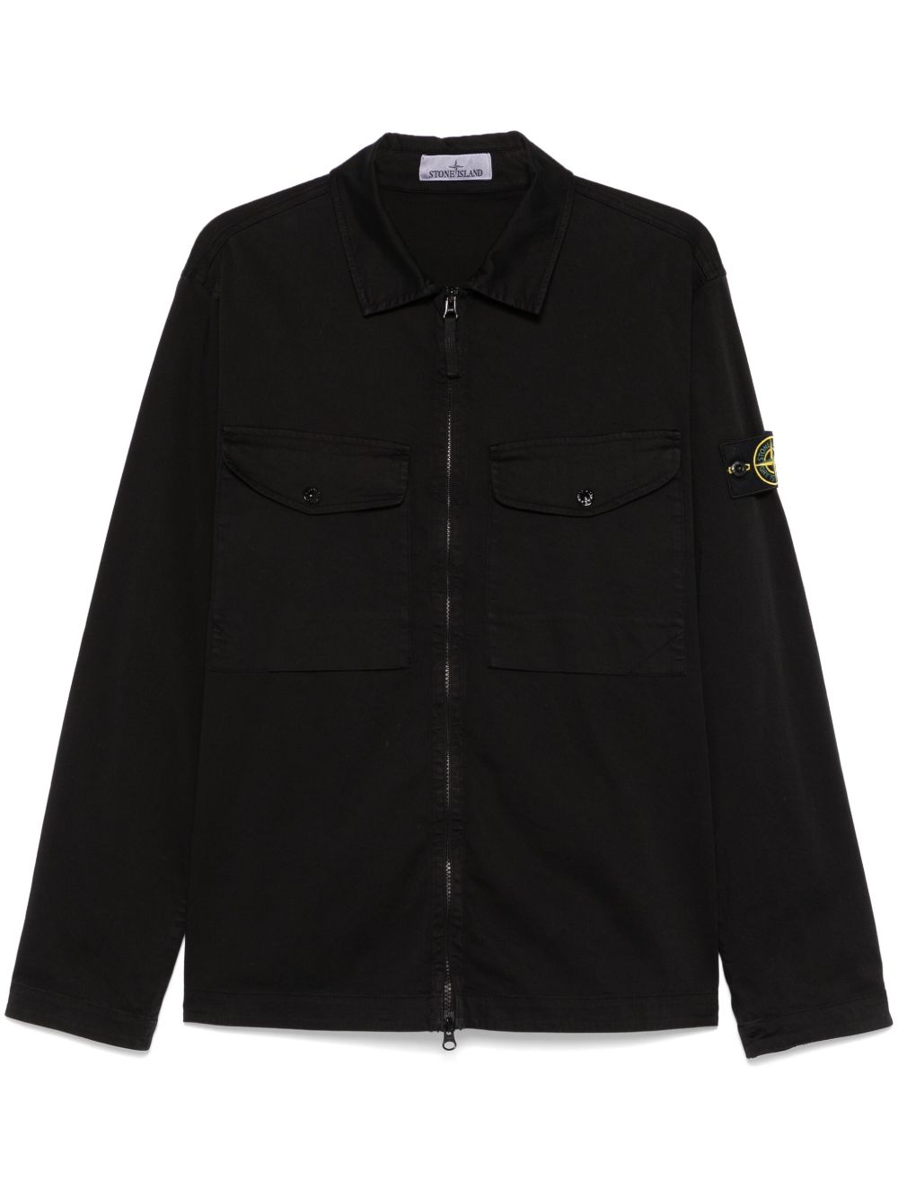 Stone Island Jackets Black Cotton Elastane