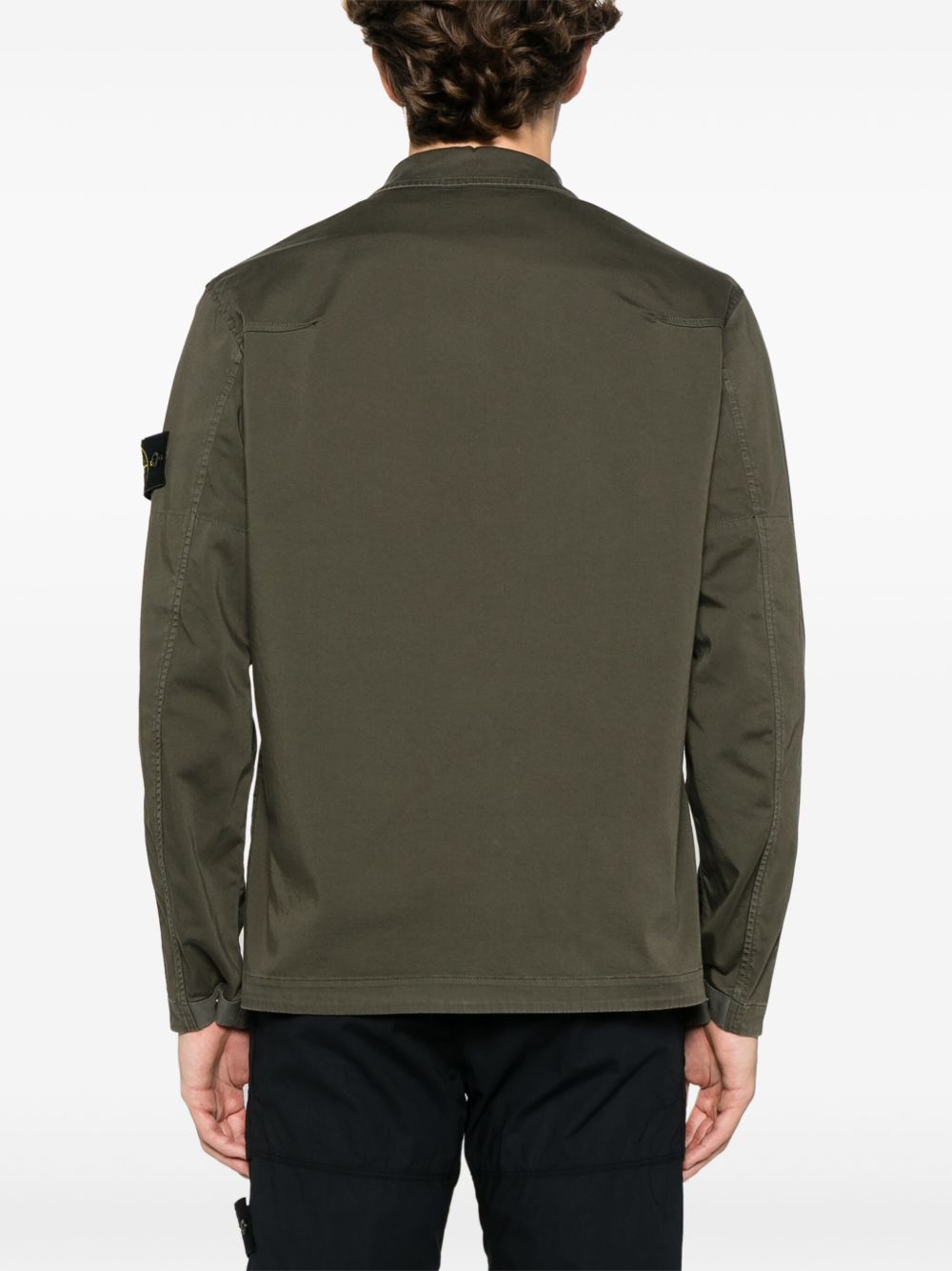 Stone Island Jackets Green Cotton Elastane