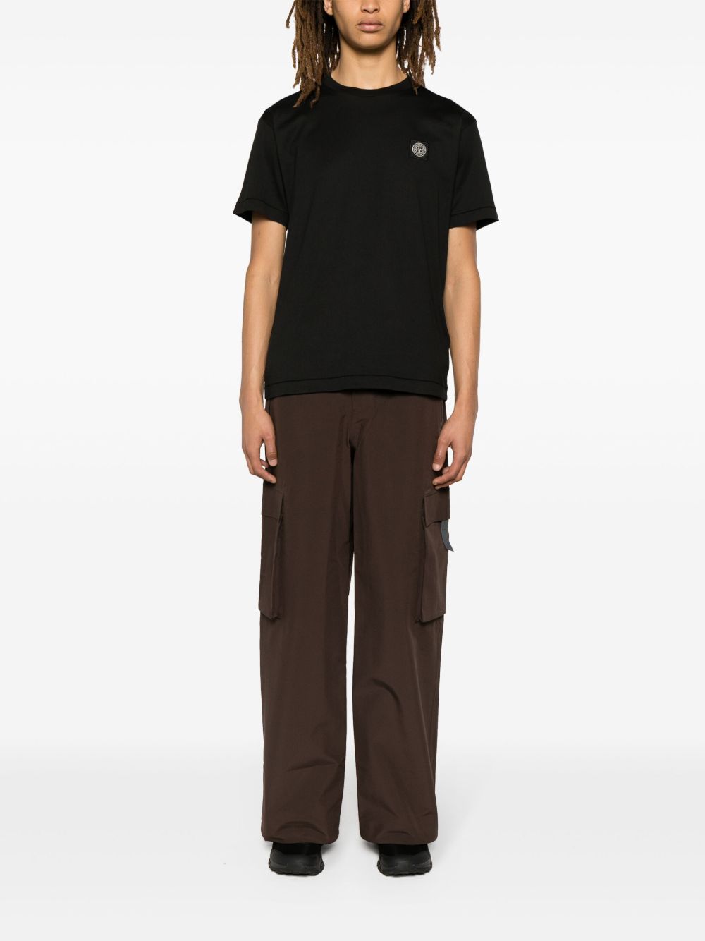 Stone Island T-Shirts And Polos Black Cotton