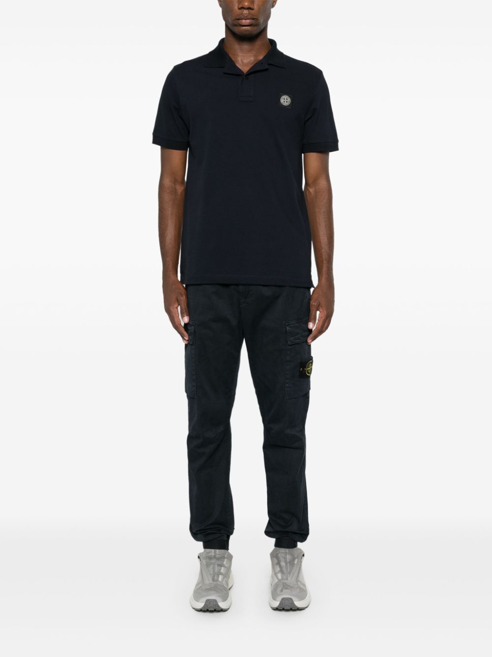 Stone Island T-Shirts And Polos Blue Cotton Elastane