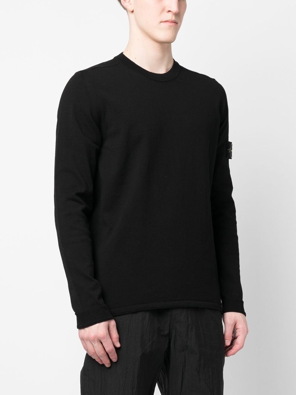 Stone Island Sweaters Black Cotton