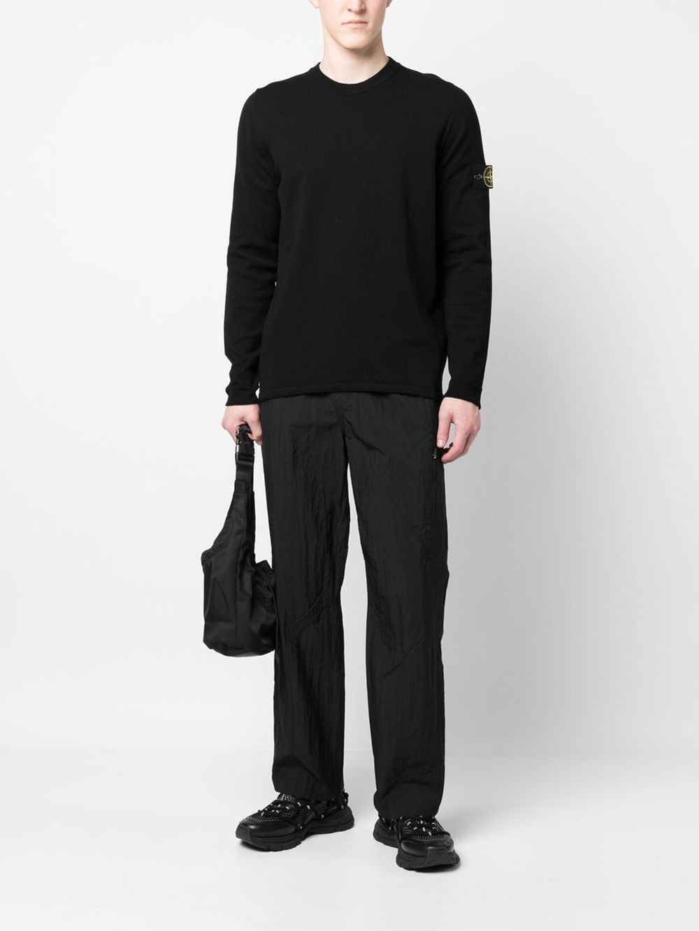 Stone Island Sweaters Black Cotton