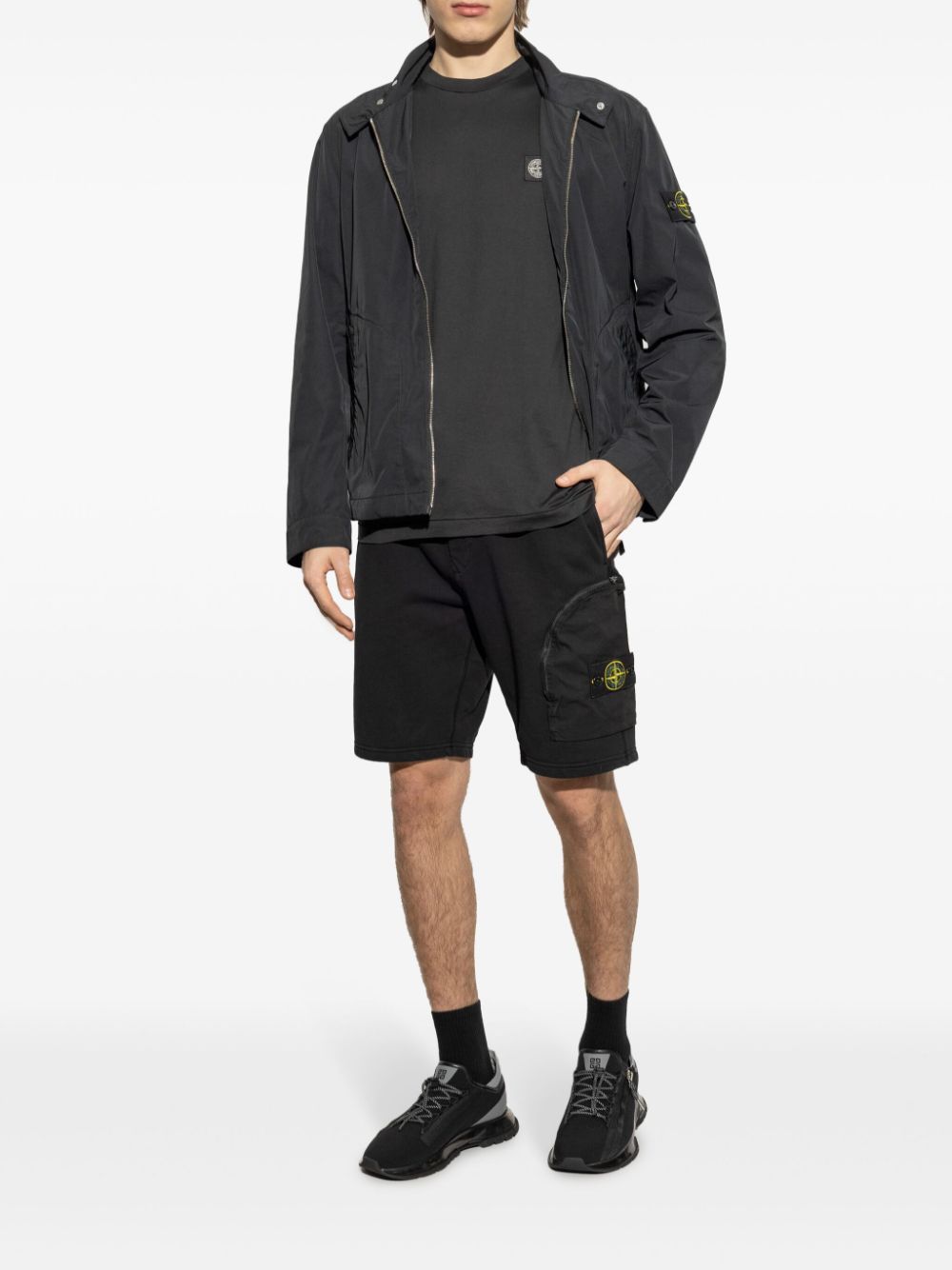 Stone Island Shorts Black Cotton