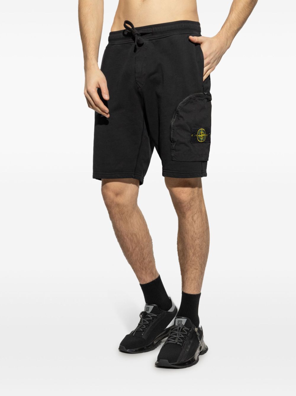 Stone Island Shorts Black Cotton