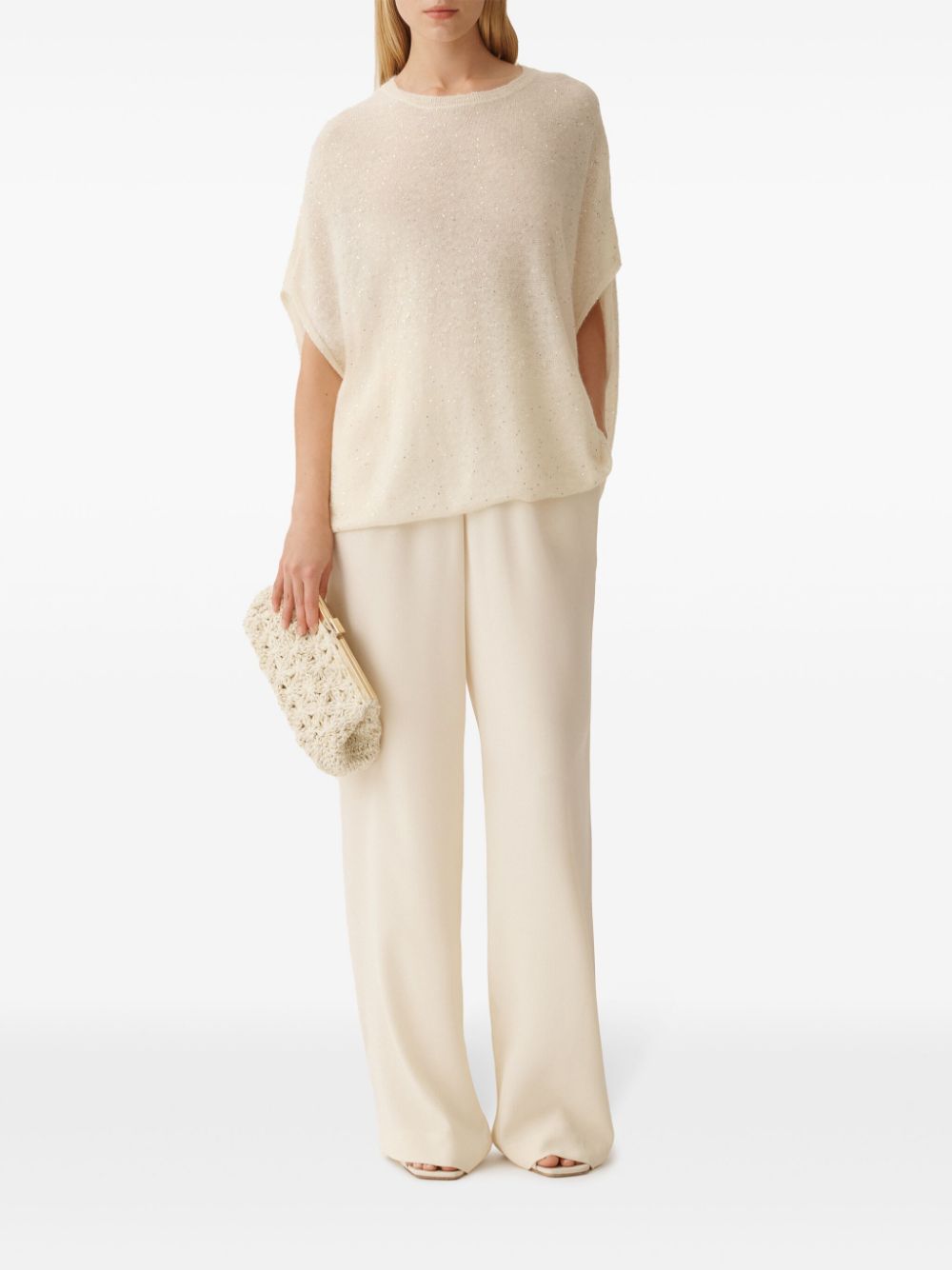 Fabiana Filippi Sweaters White Polyamide Mohair