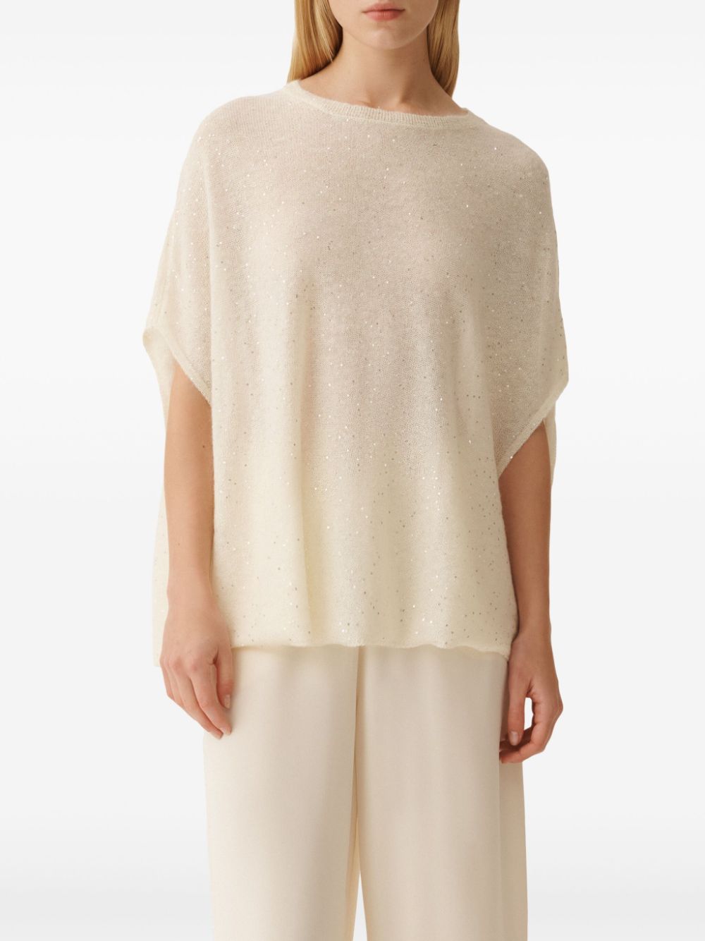 Fabiana Filippi Sweaters White Polyamide Mohair