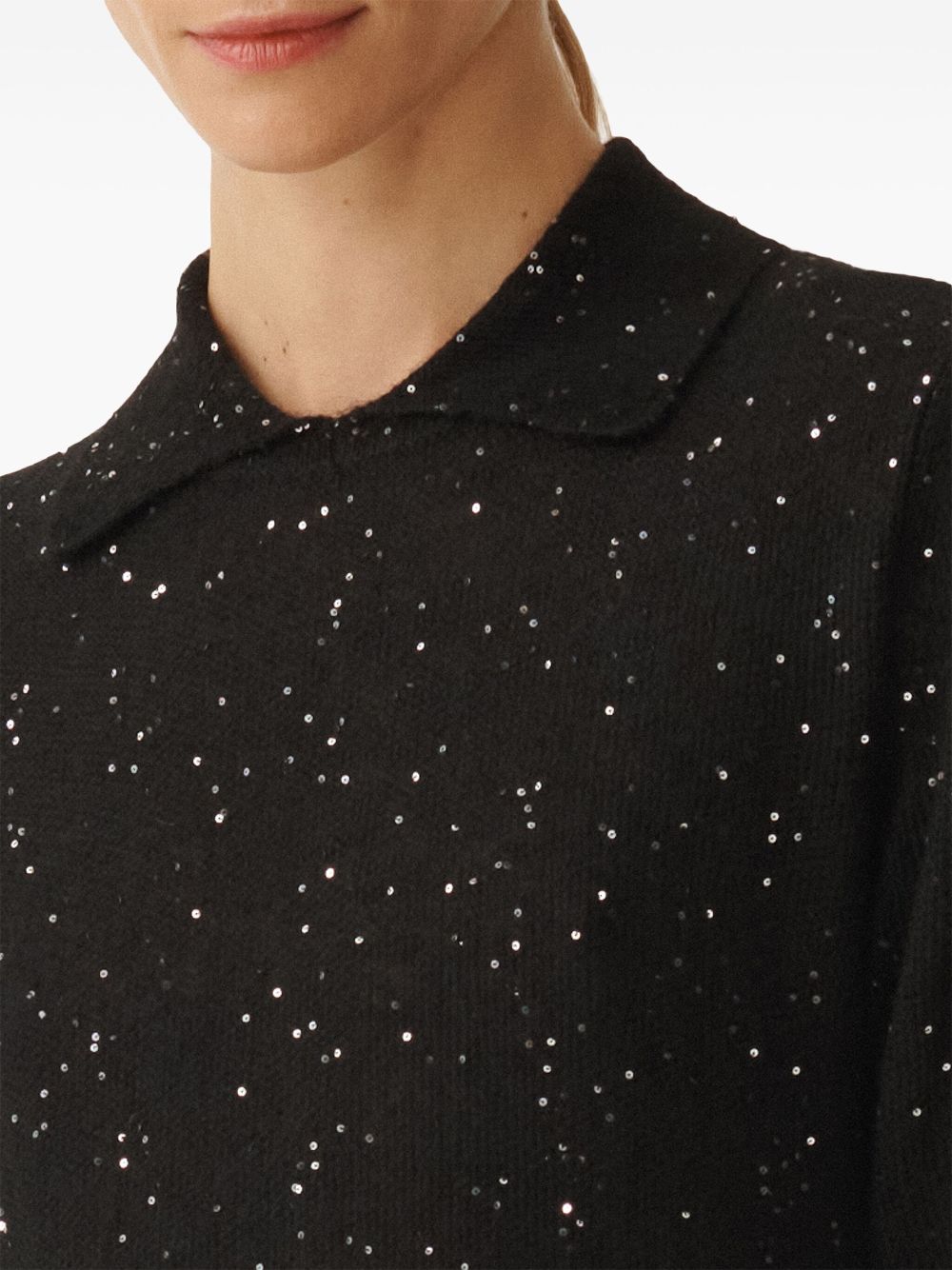 Fabiana Filippi T-Shirts And Polos Black Polyamide Mohair