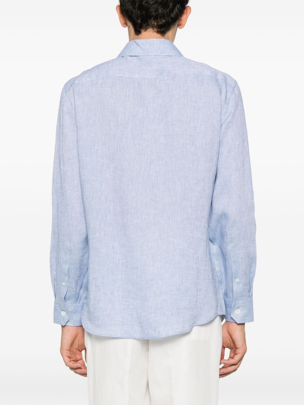 Brunello Cucinelli Shirts Azzurro Linen