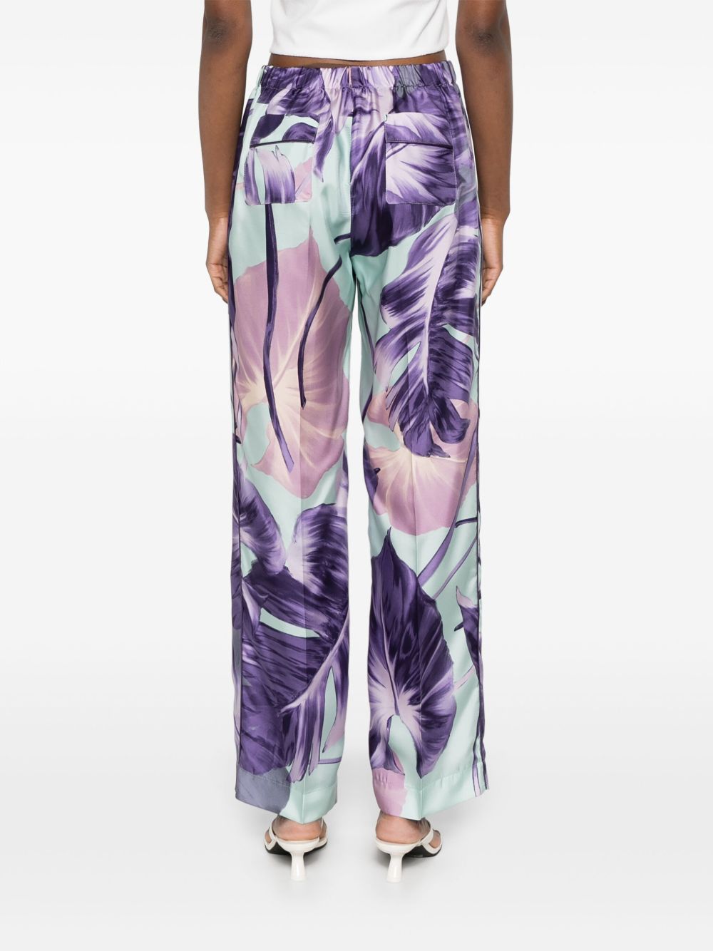 F.r.s . Trousers Purple Silk