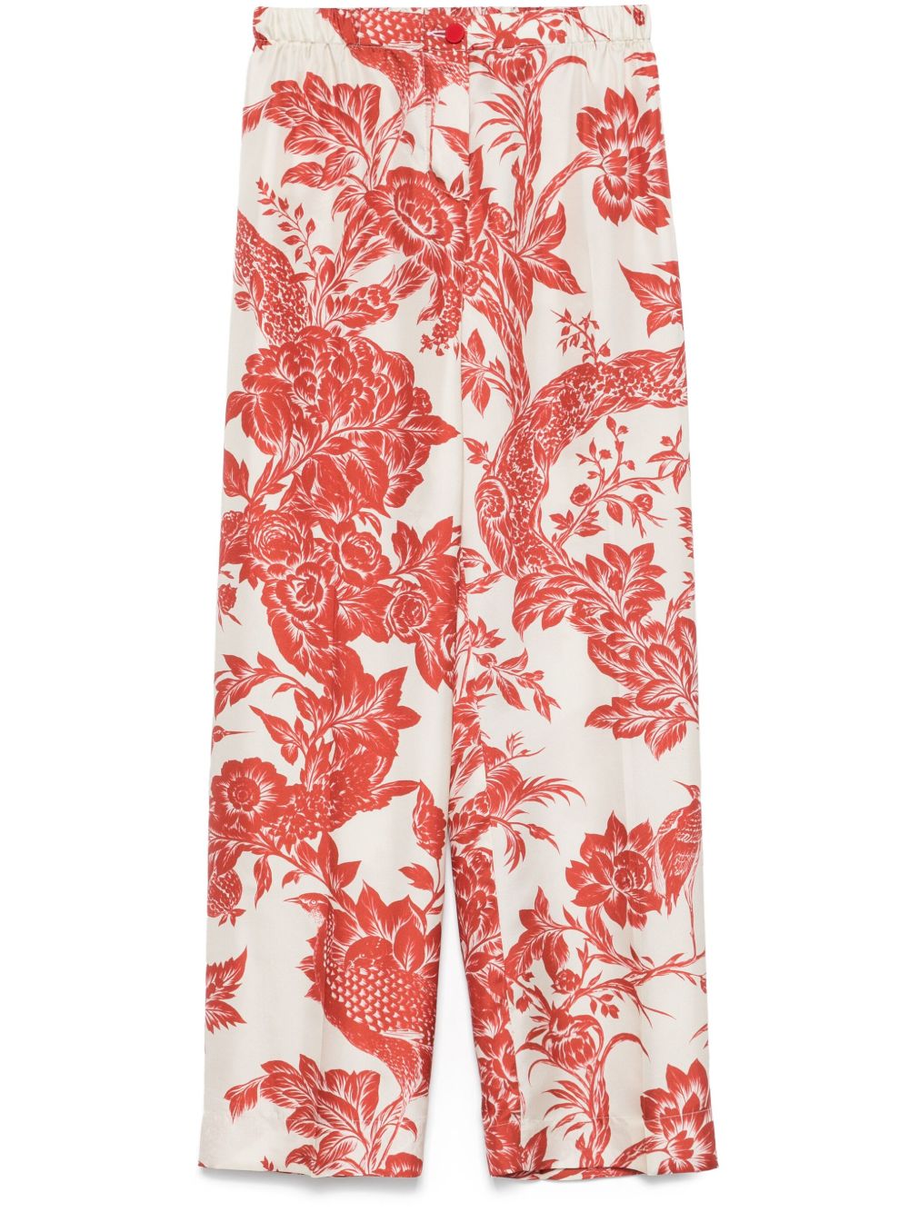 F.r.s . Trousers Red Silk