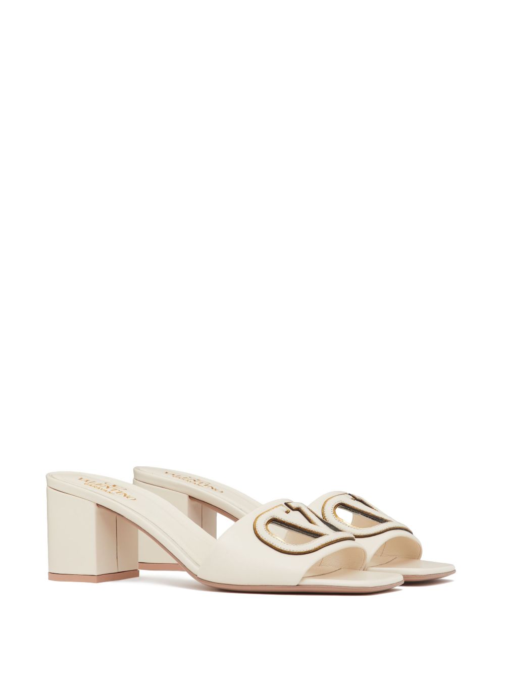 Valentino Garavani Sandals Ivory Calf Leather