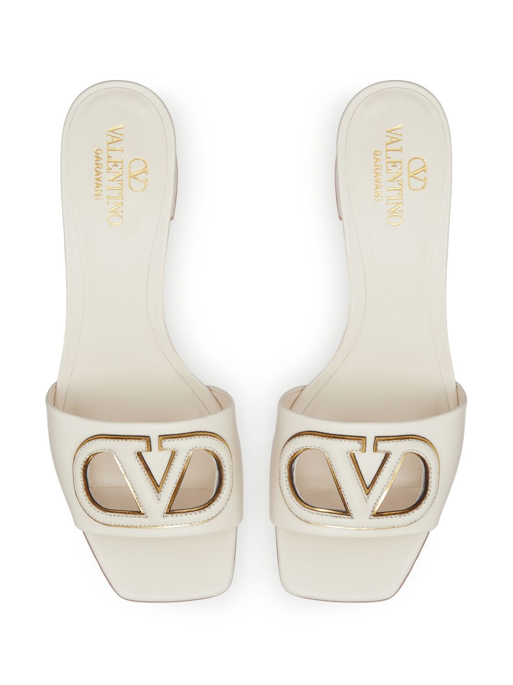Valentino Garavani Sandals Ivory Calf Leather