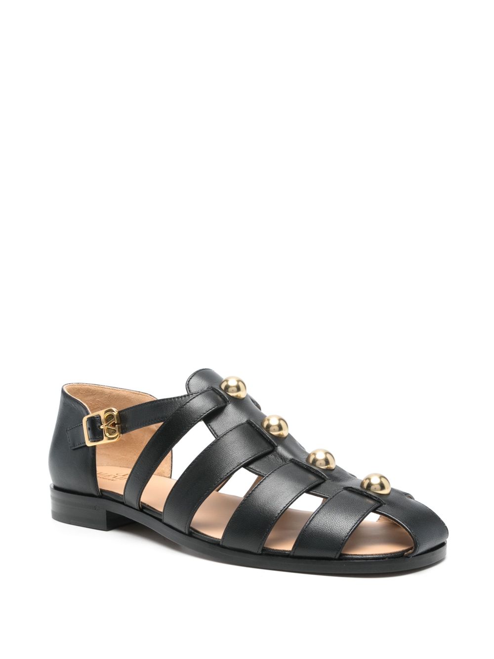 Valentino Garavani Sandals Black Calf Leather