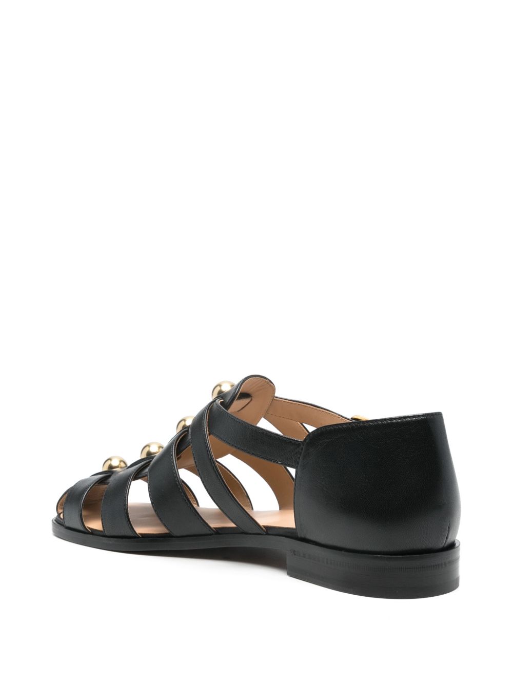 Valentino Garavani Sandals Black Calf Leather