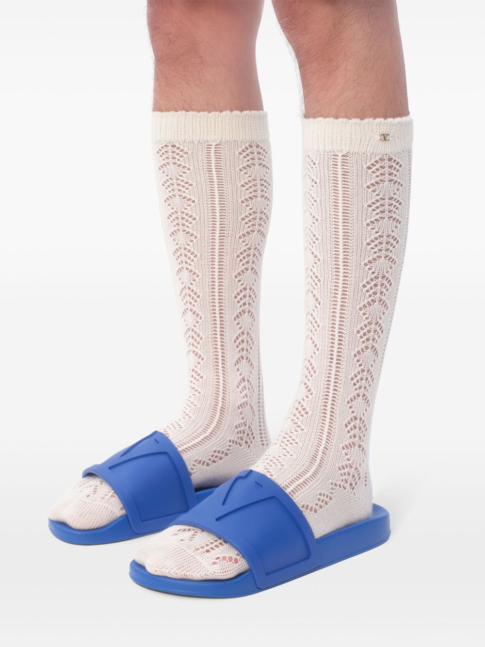 Valentino Garavani Sandals Blue Rubber