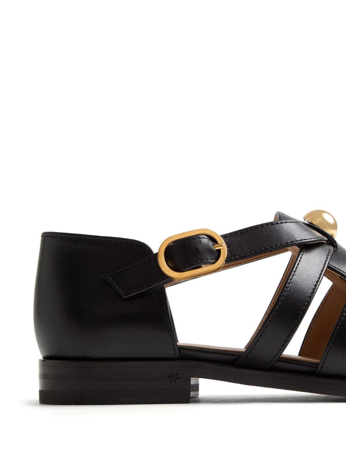 Valentino Garavani Sandals Black Calf Leather