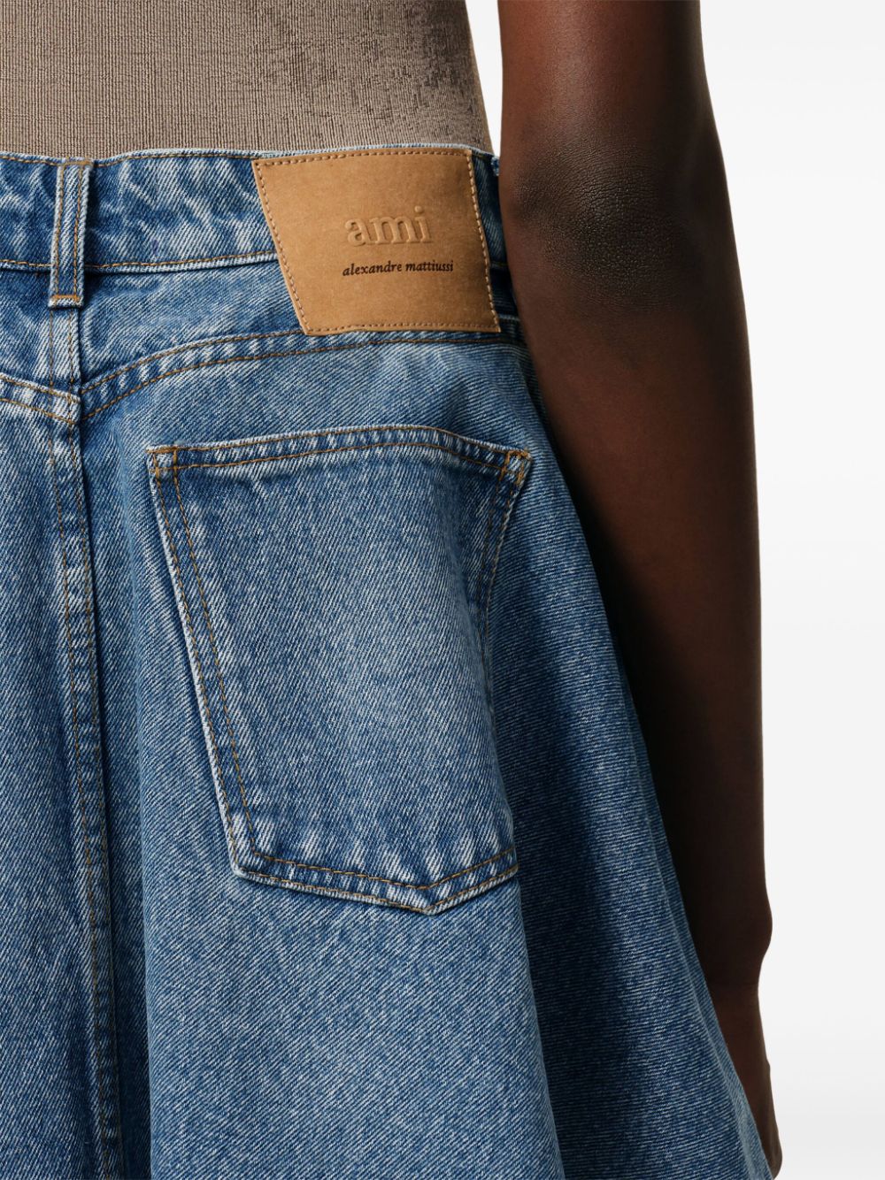 Ami Paris Skirts Clear Blue Cotton