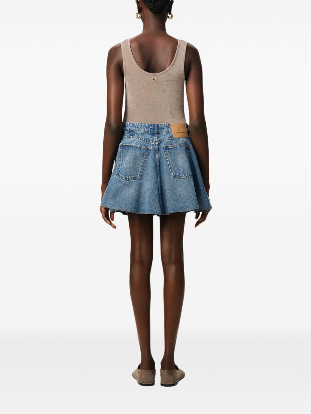 Ami Paris Skirts Clear Blue Cotton