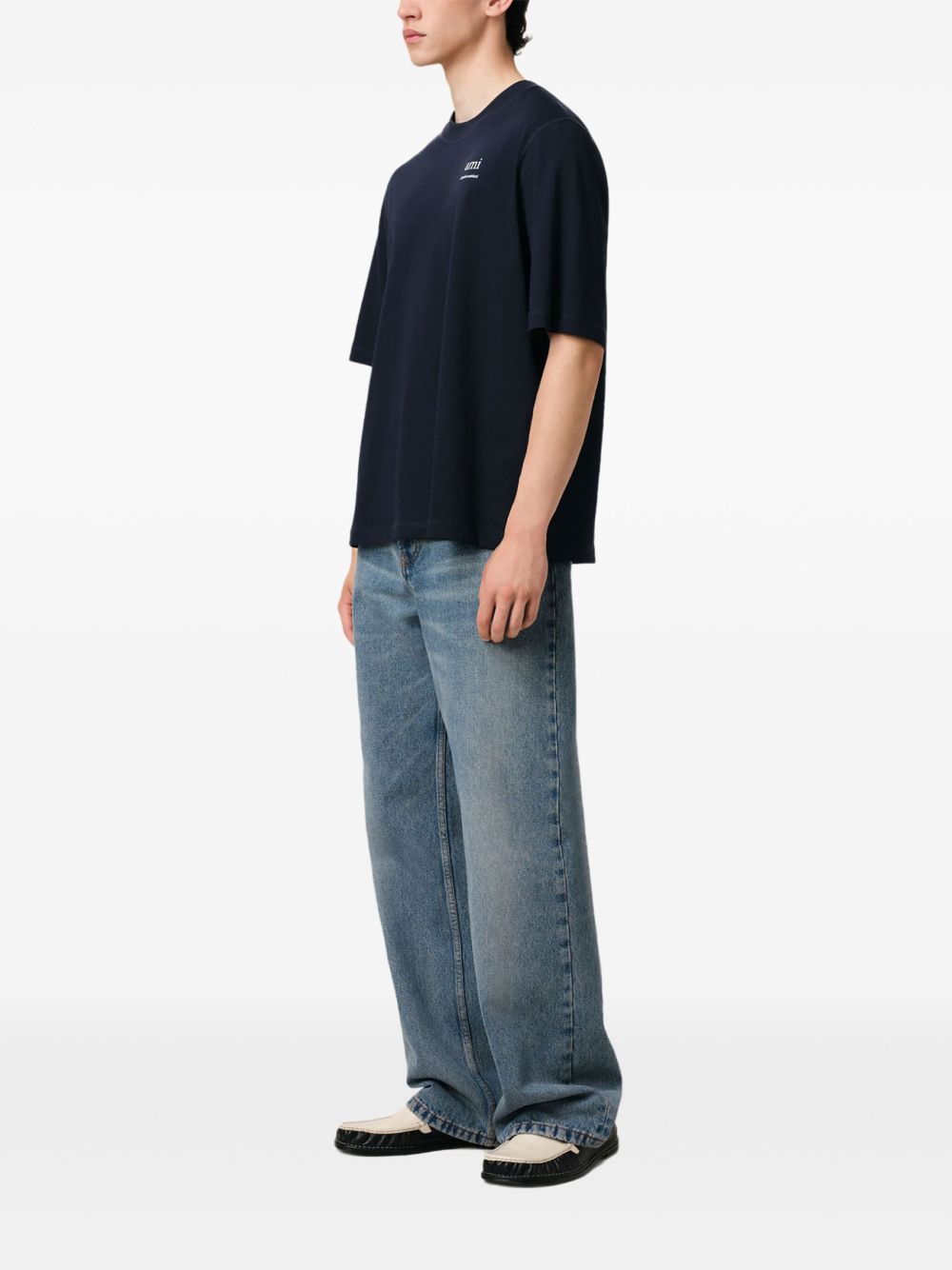 Ami Paris T-Shirts And Polos Blue Cotton