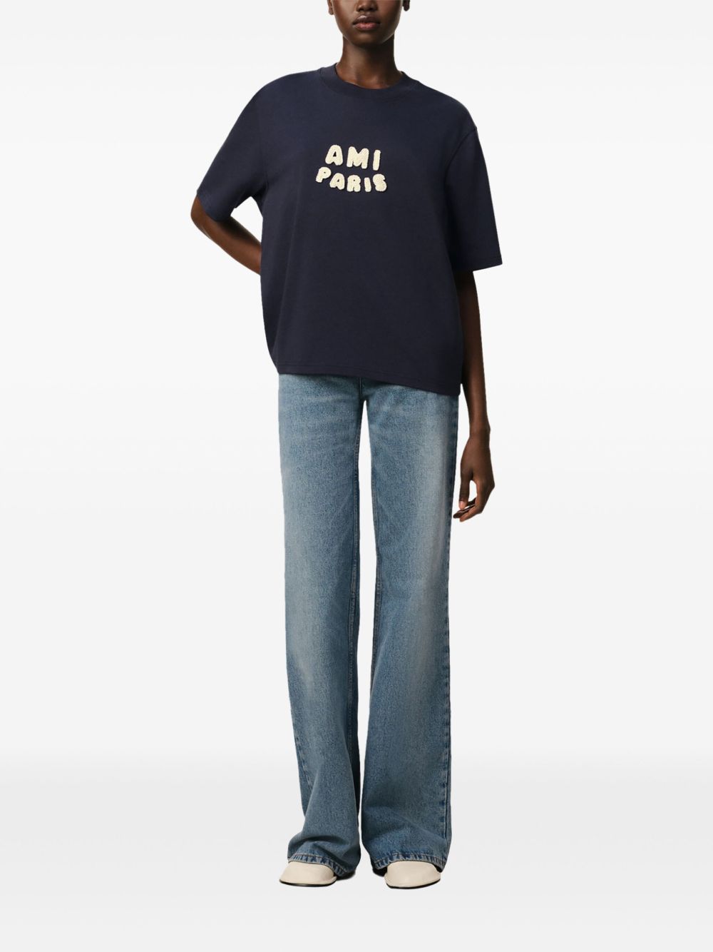 Ami Paris T-Shirts And Polos Blue Cotton