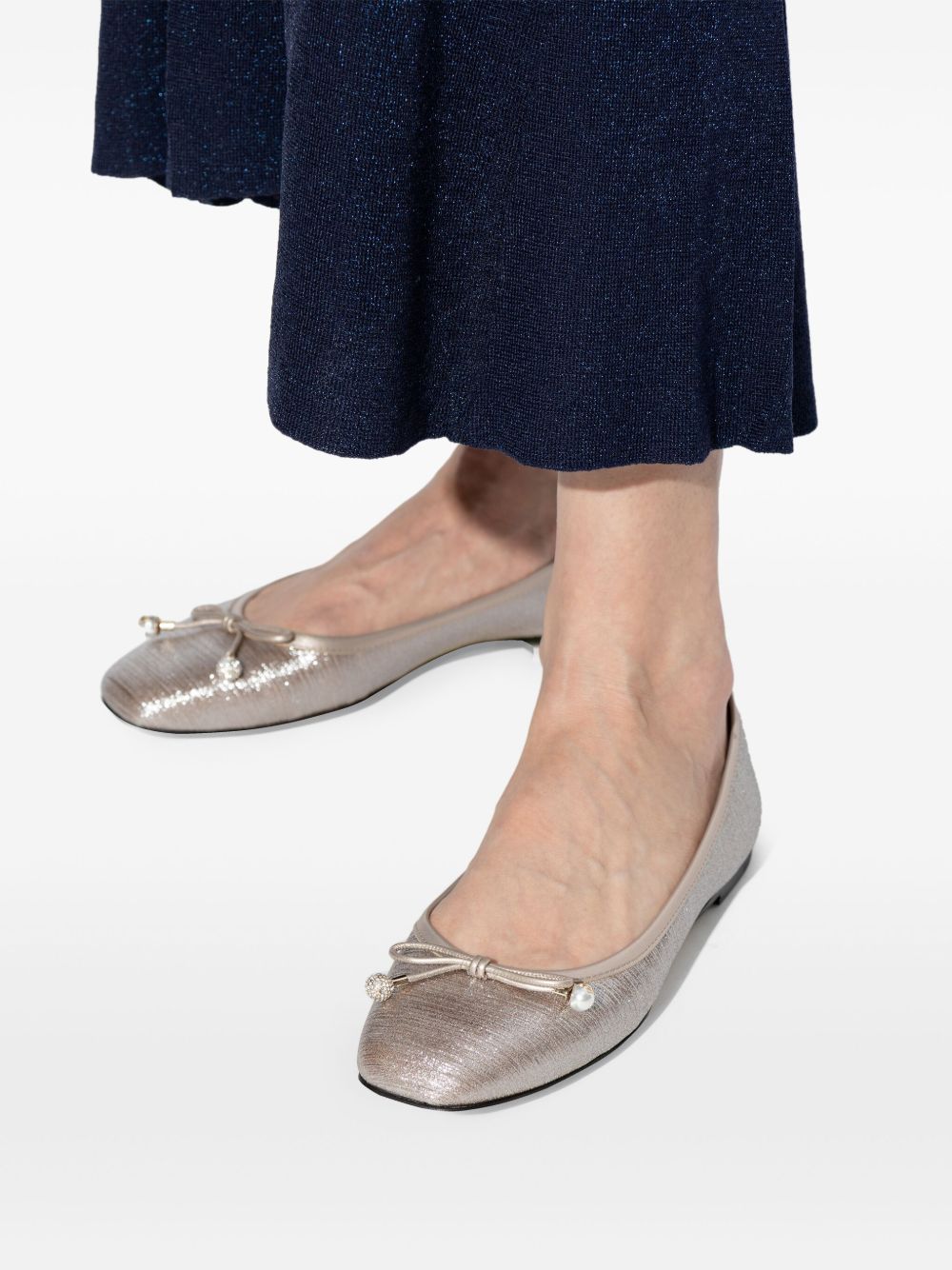 Jimmy Choo Flat Shoes Powder Leather