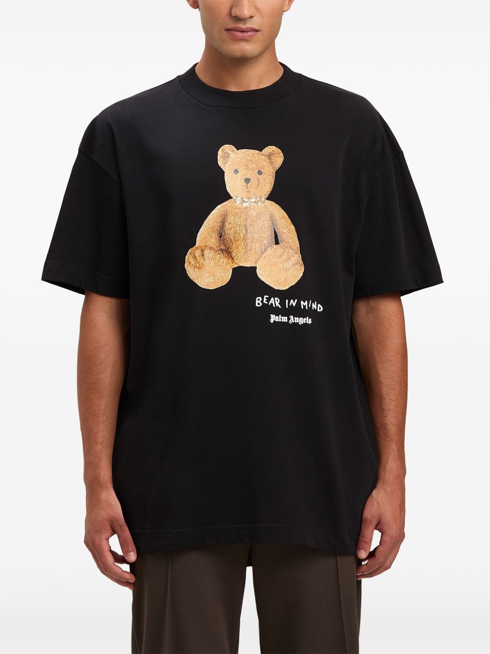 Palm Angels T-Shirts And Polos Black Cotton